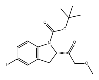 586390-84-3 1H-Indole-1-carboxylic acid, 2,3-dihydro-5-iodo-2-(2-methoxyacetyl)-, 1,1-dimethylethyl ester, (2S)-