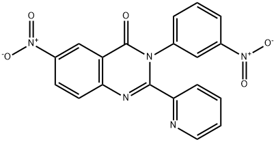 6-Nitro-3-(3-nitrophenyl)-2-(pyridin-2-yl)quinazolin-4(3H)-one,58668-48-7,结构式