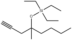 Silane, triethyl[[1-methyl-1-(2-propyn-1-yl)pentyl]oxy]- Structure