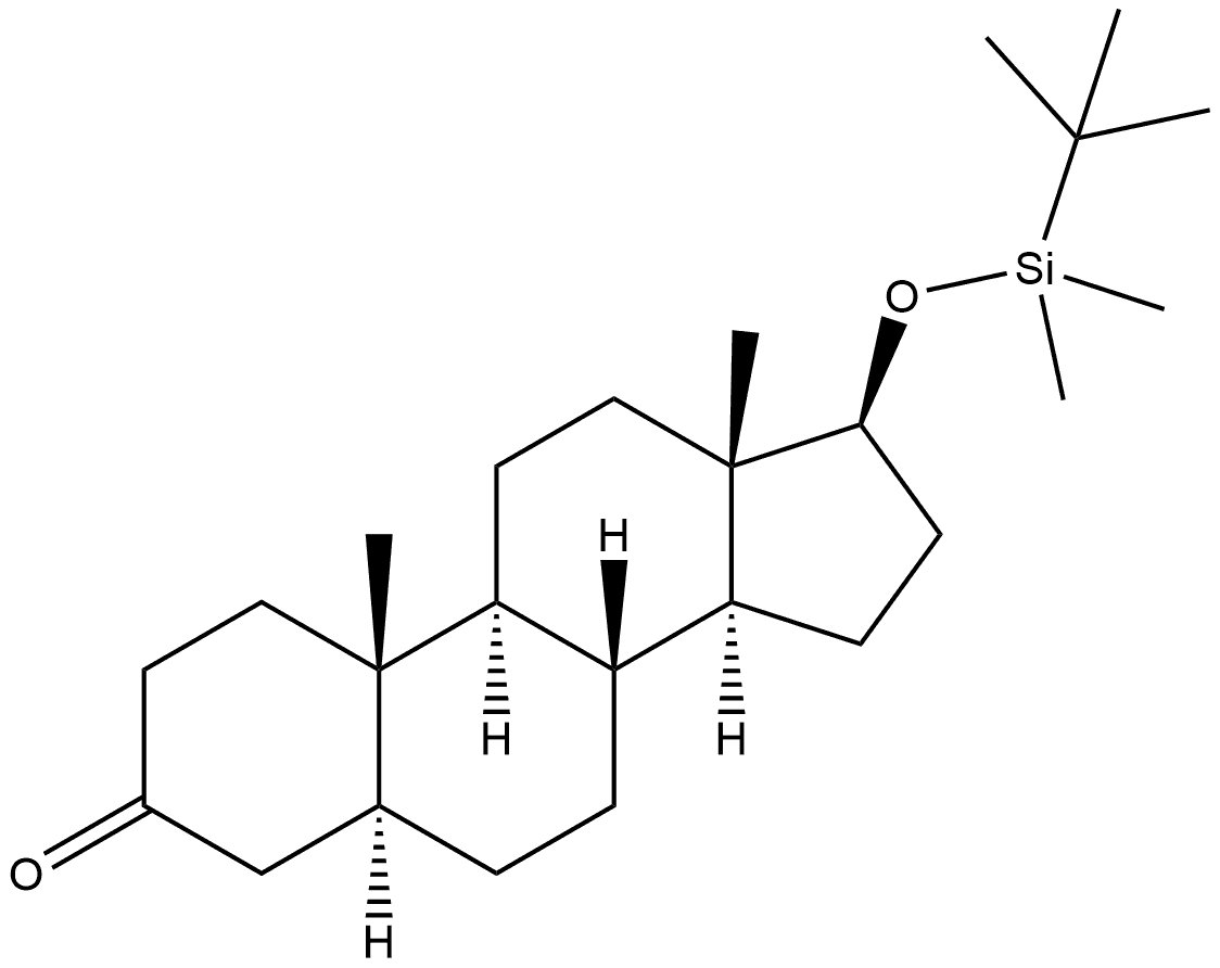 Androstan-3-one, 17-[[(1,1-dimethylethyl)dimethylsilyl]oxy]-, (5α,17β)- Structure