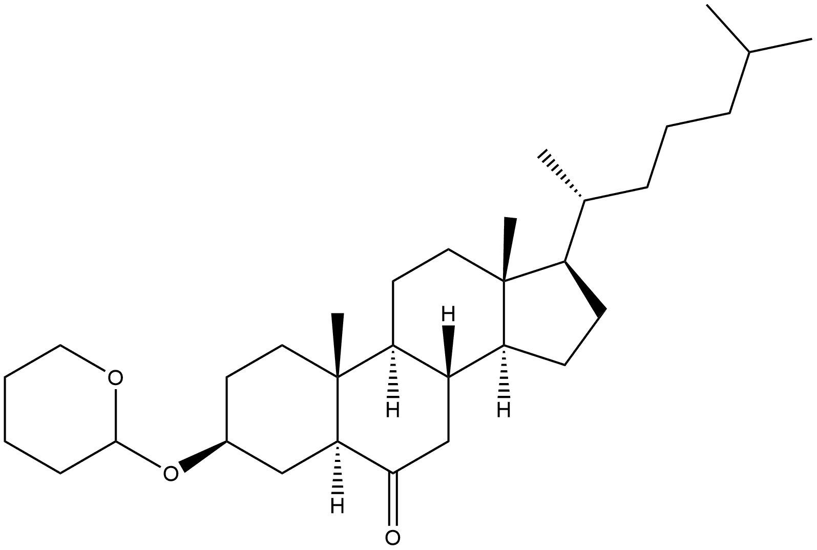 Cholestan-6-one, 3-[(tetrahydro-2H-pyran-2-yl)oxy]-, (3β,5α)- (9CI)