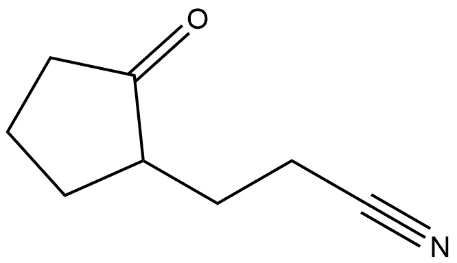 Cyclopentanepropanenitrile, 2-oxo-, (+)- Struktur