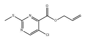 4-Pyrimidinecarboxylic acid, 5-chloro-2-(methylthio)-, 2-propen-1-yl ester Structure
