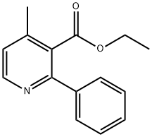 3-Pyridinecarboxylic acid, 4-methyl-2-phenyl-, ethyl ester Struktur