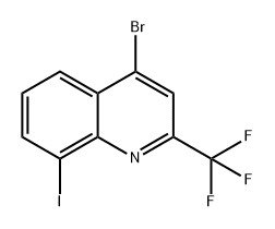 4-溴-8-碘-2-(三氟甲基)喹啉,587885-94-7,结构式