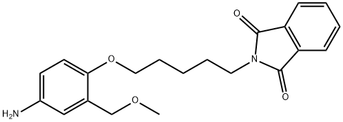 1H-Isoindole-1,3(2H)-dione, 2-[5-[4-amino-2-(methoxymethyl)phenoxy]pentyl]- Structure