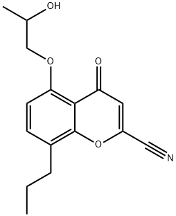 5-(2-Hydroxypropoxy)-4-oxo-8-propyl-4H-chromene-2-carbonitrile 结构式