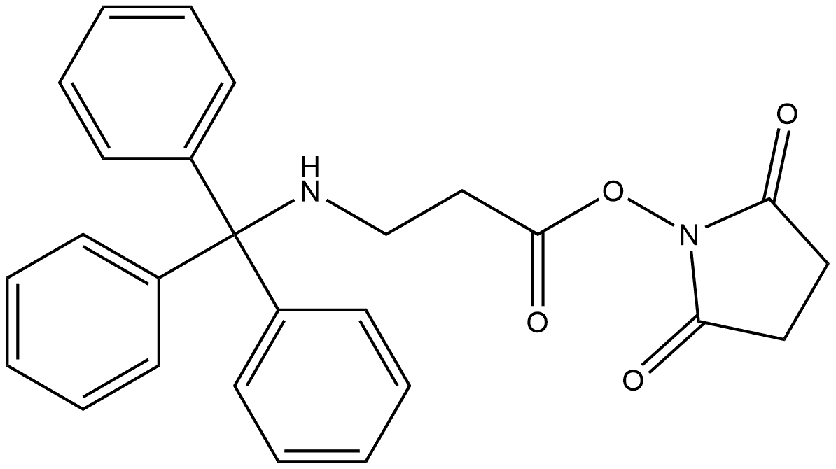 β-Alanine, N-(triphenylmethyl)-, 2,5-dioxo-1-pyrrolidinyl ester Struktur