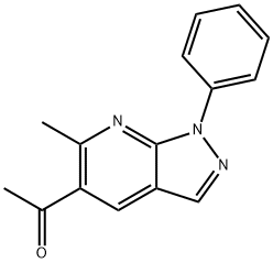 1-(6-Methyl-1-phenyl-1H-pyrazolo[3,4-b]pyridin-5-yl)ethanone Structure