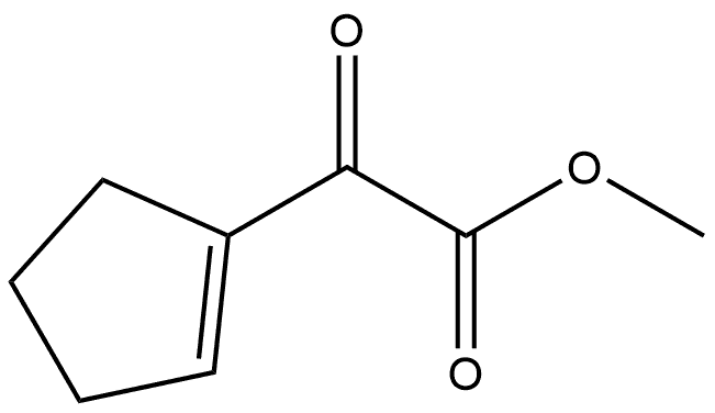 1-Cyclopentene-1-acetic acid, α-oxo-, methyl ester 化学構造式