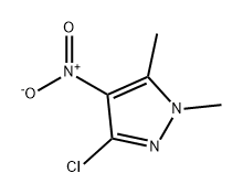 1H-Pyrazole, 3-chloro-1,5-dimethyl-4-nitro-,59152-54-4,结构式