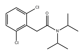 Benzeneacetamide, 2,6-dichloro-N,N-bis(1-methylethyl)- 化学構造式