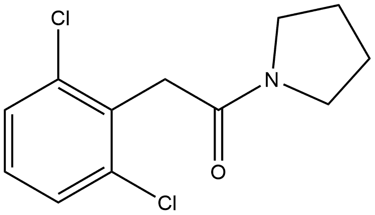 2-(2,6-Dichlorophenyl)-1-(1-pyrrolidinyl)ethanone,5916-85-8,结构式
