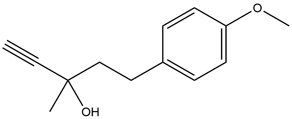 5-(4-methoxyphenyl)-3-methylpent-1-yn-3-ol,591760-05-3,结构式