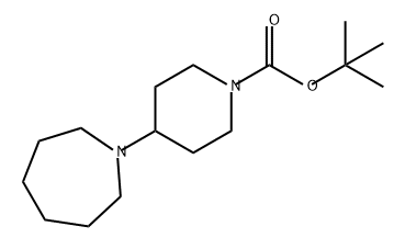 1-Piperidinecarboxylic acid, 4-(hexahydro-1H-azepin-1-yl)-, 1,1-dimethylethyl ester,591781-09-8,结构式