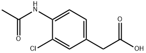 Benzeneacetic acid, 4-(acetylamino)-3-chloro- Structure