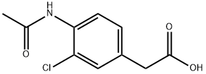 Benzeneacetic acid, 4-(acetylamino)-3-chloro- 结构式