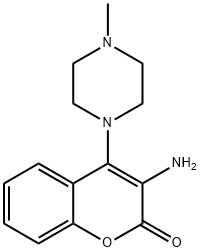 3-Amino-4-(4-methylpiperazin-1-yl)-2H-chromen-2-one 结构式