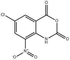 6-Chloro-8-nitro-1H-benzo[d][1,3]oxazine-2,4-dione 化学構造式