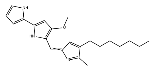 2,2'-Bi-1H-pyrrole, 5-[(4-heptyl-5-methyl-2H-pyrrol-2-ylidene)methyl]-4-methoxy-,59414-77-6,结构式
