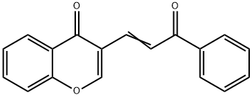 3-(3-オキソ-3-フェニル-1-プロペニル)-4H-1-ベンゾピラン-4-オン 化学構造式