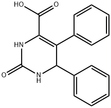 4-Pyrimidinecarboxylic acid, 1,2,3,6-tetrahydro-2-oxo-5,6-diphenyl- Struktur