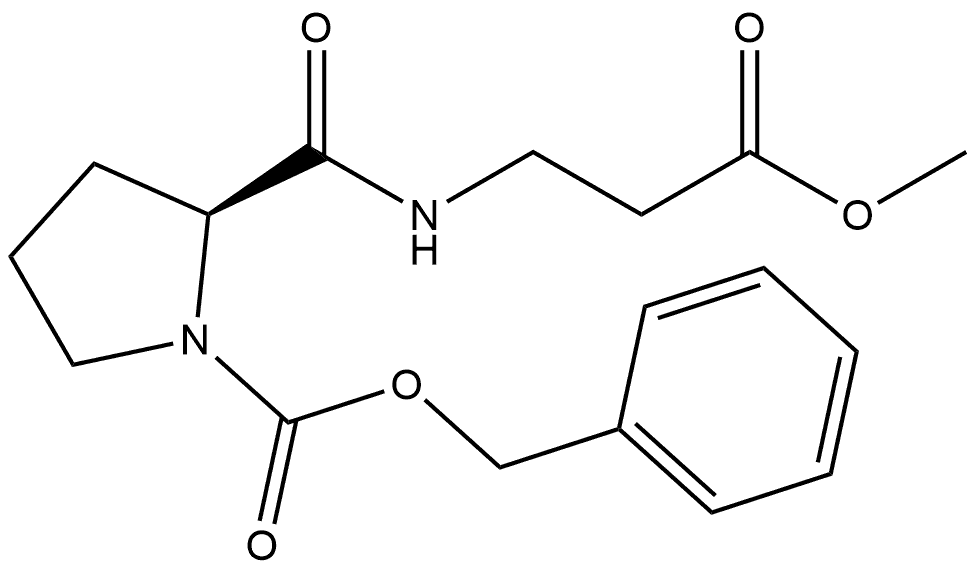 1-[(Phenylmethoxy)carbonyl]-L-prolyl-β-alanine Methyl Ester 化学構造式