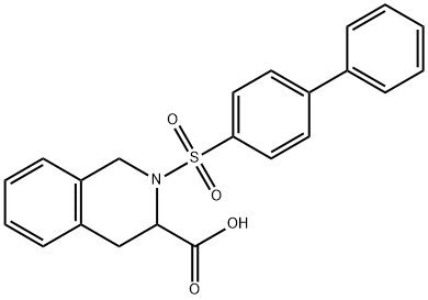 3-Isoquinolinecarboxylic acid, 2-([1,1'-biphenyl]-4-ylsulfonyl)-1,2,3,4-tetrahydro- Structure