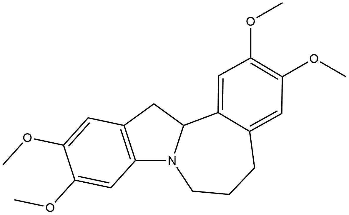 2,3,10,11-tetramethoxy-6,7,13,13a-tetrahydro-5H-benzo[3,4]azepino[1,2-a]indole Structure