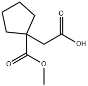 2-[1-(methoxycarbonyl)cyclopentyl]acetic acid Structure