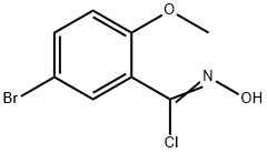 Benzenecarboximidoyl chloride, 5-bromo-N-hydroxy-2-methoxy- Structure