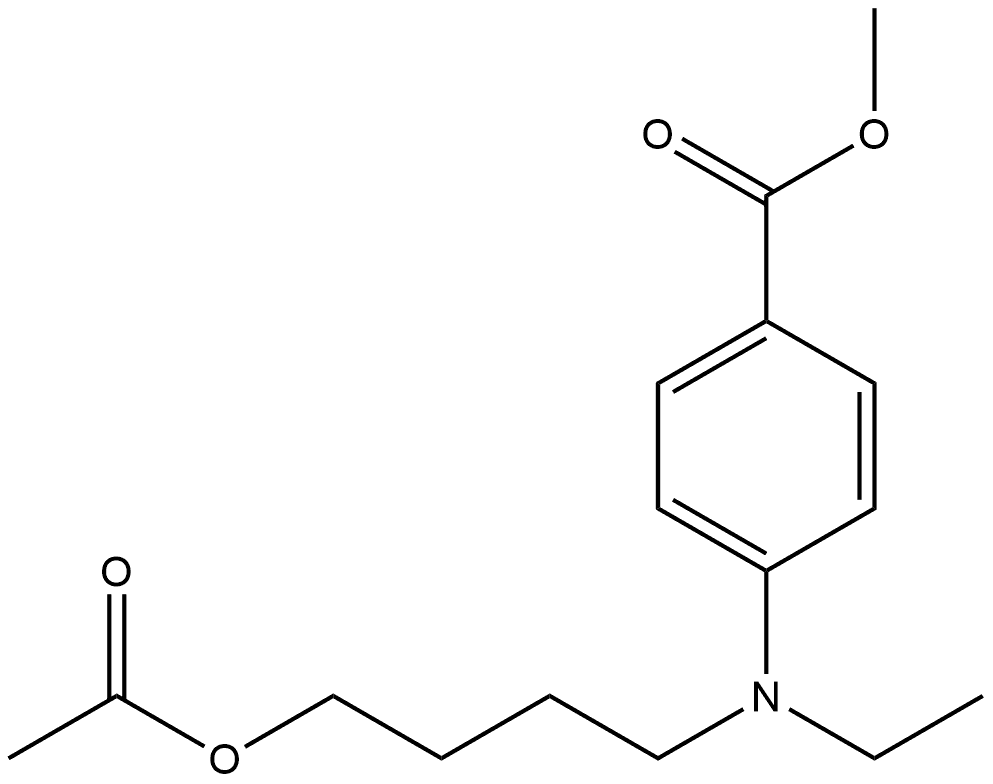 Benzoic acid, 4-[[4-(acetyloxy)butyl]ethylamino]-, methyl ester Structure