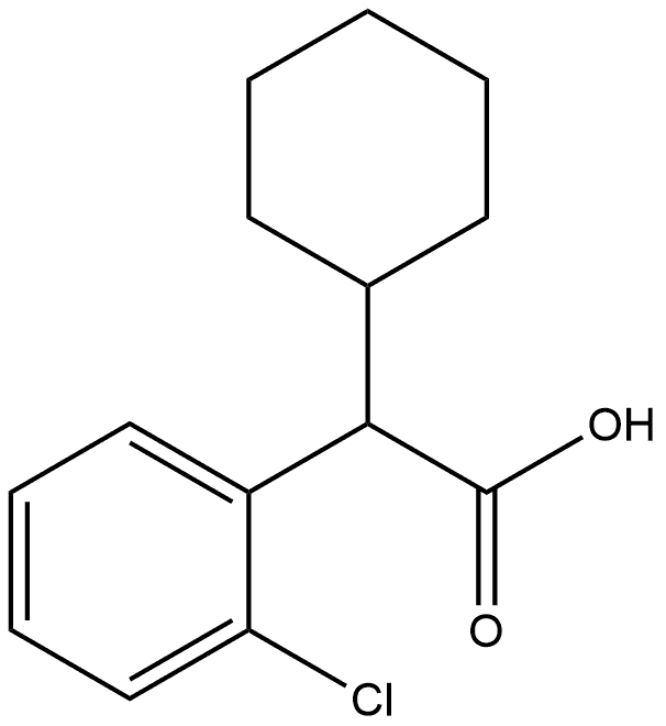 Benzeneacetic acid, 2-chloro-α-cyclohexyl- Structure