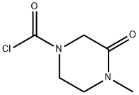 4-methyl-3-oxopiperazine-1-carbonyl chloride 化学構造式