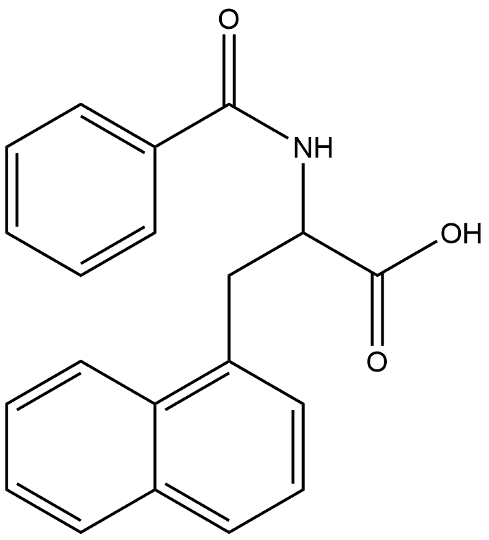 1-Naphthalenepropanoic acid, α-(benzoylamino)-,59759-78-3,结构式
