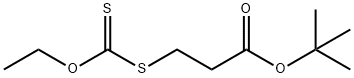 Propanoic acid, 3-[(ethoxythioxomethyl)thio]-, 1,1-dimethylethyl ester Struktur