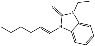 2H-Benzimidazol-2-one, 1-ethyl-3-(1E)-1-hexen-1-yl-1,3-dihydro- Struktur