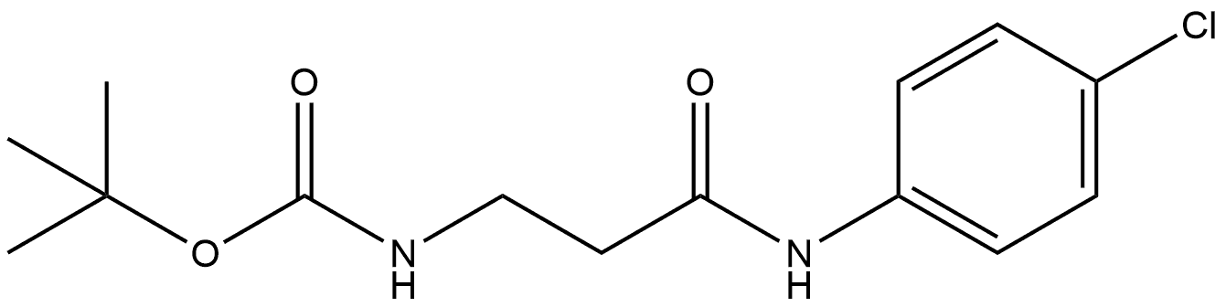 Carbamic acid, [3-[(4-chlorophenyl)amino]-3-oxopropyl]-, 1,1-dimethylethyl ester (9CI) Structure