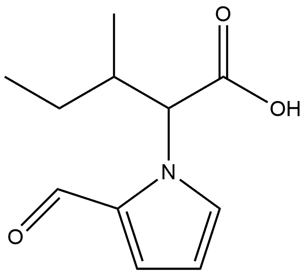2-(2-甲酰基-3-吡咯基)-3-甲基戊酸 结构式