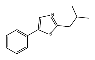 Thiazole, 2-(2-methylpropyl)-5-phenyl- Structure
