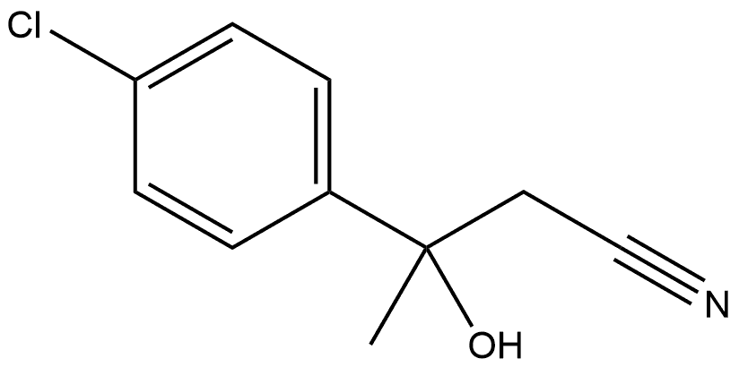 Benzenepropanenitrile, 4-chloro-β-hydroxy-β-methyl- 结构式