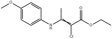 2-Butenoic acid, 2-chloro-3-[(4-methoxyphenyl)amino]-, ethyl ester Struktur