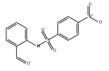 Benzenesulfonamide, N-(2-formylphenyl)-4-nitro- 结构式