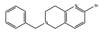 1,6-Naphthyridine, 2-bromo-5,6,7,8-tetrahydro-6-(phenylmethyl)- 化学構造式