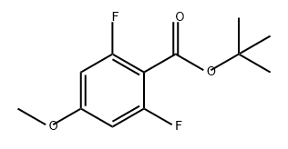 Benzoic acid, 2,6-difluoro-4-methoxy-, 1,1-dimethylethyl ester Structure