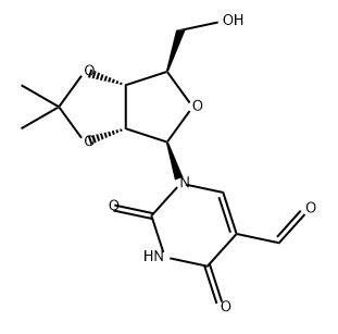 Uridine, 5-formyl-2',3'-O-(1-methylethylidene)- Structure
