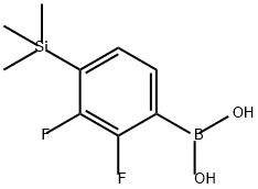 Boronic acid, B-[2,3-difluoro-4-(trimethylsilyl)phenyl]- Struktur