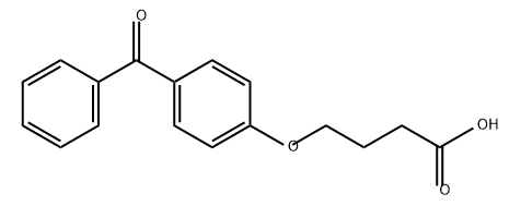 4-(4-苯甲酰苯氧基)丁酸, 604809-70-3, 结构式