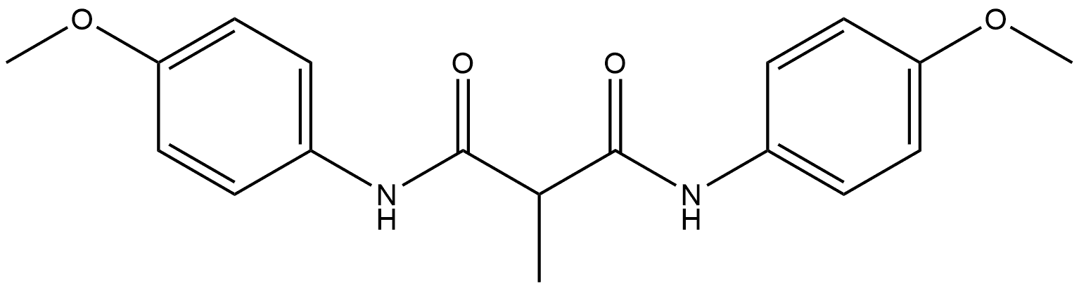 N1,N3-Bis(4-methoxyphenyl)-2-methylpropanediamide Structure