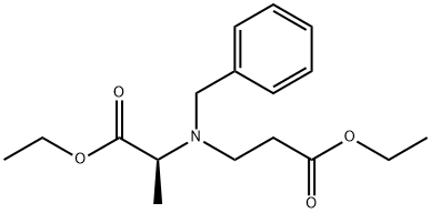 L-Alanine, N-(3-ethoxy-3-oxopropyl)-N-(phenylmethyl)-, ethyl ester Struktur